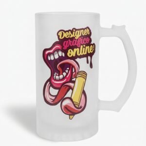 Caneca de Chopp Jateada Personalizada 475ml